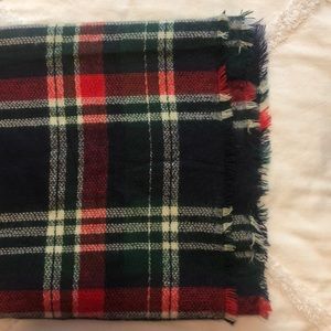 X-Large Plaid Blanket Scarf/Wrap (Wool, Cashmere)